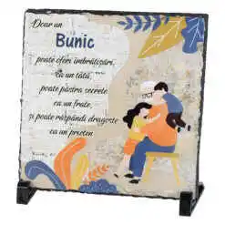 Placa ardezie "Doar un Bunic..." 19x19 CM