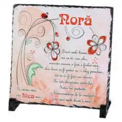 Placa ardezie "Nora..." 19x19 CM
