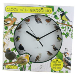 Alternative view of Ceas de perete cu sunete de pasari 25 CM