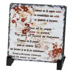 Placa ardezie "Binecuvantarea Domnului..." 14x14 CM