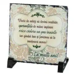 Placa ardezie "Visele de astazi..." 14x14 CM