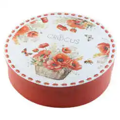 Alternative view of Set 6 cesti cu farfurii din portelan 250 ml "Basket of Flowers-Poppies", in cutie decorativa