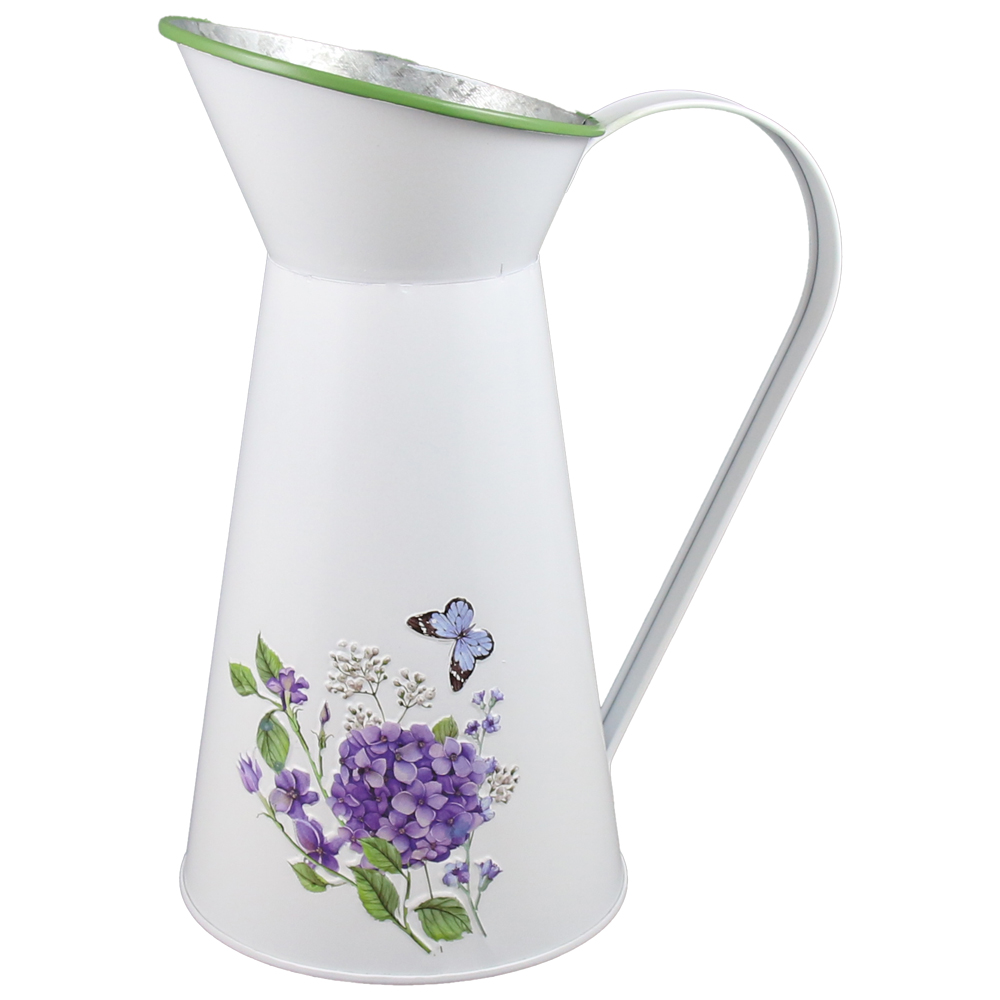 Ulcior din metal 13x25 CM, Hortensie