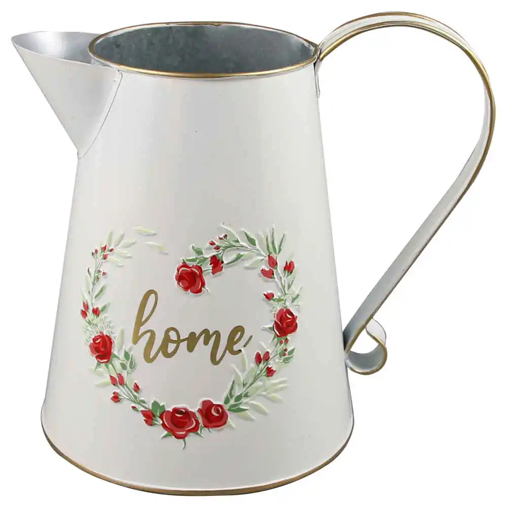 Cana din metal 9x16.5 CM, "Home", trandafiri
