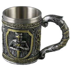 Cana din metal si rasina Cavaler 9x11 CM