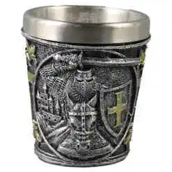 Pahar shot din metal si rasina Cavaler 5x6 CM, m.256