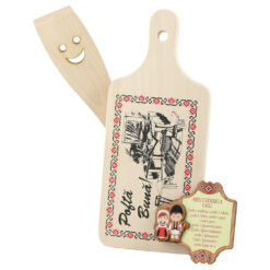 Set ustensile bucatarie din lemn cu magnet frigider "Pofta Buna", 3 piese
