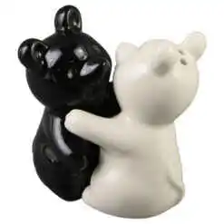 Set solnita/pipernita din ceramica, 8 CM, ursi imbratisati