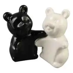 Alternative view of Set solnita/pipernita din ceramica, 8 CM, ursi imbratisati