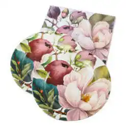 Set 2 farfurii desert 19 CM, din portelan "Magnolie", in cutie decorativa