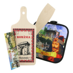 Set ustensile bucatarie cu magnet frigider "Romania/Bucuresti", 4 piese