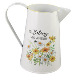 Cana din metal 13x19 CM, "You belong", margarete