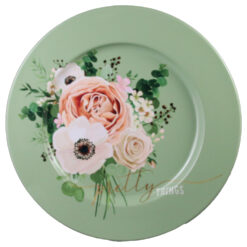 Tava rotunda din metal "Pretty Things" 33 CM, flori