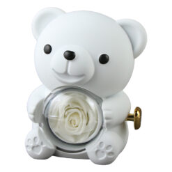 Alternative view of Cutie bijuterii Ursulet cu trandafir criogenat 11x13 cm, cu cutie de cadou