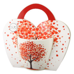 Alternative view of Cana portelan 460 ml, Copac cu inimioare, in ambalaj decorativ