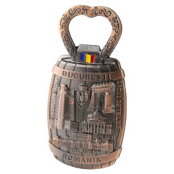 Alternative view of Magnet de frigider metalic cu deschizator de sticle 5 x 9.5 cm, Romania/Bucuresti