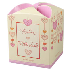Alternative view of Lumanare parfumata With Love in pahar, 100 gr, cu inimioare