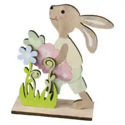 Alternative view of Decoratiune din lemn, Iepuras 11x15 cm, Fata/Baiat