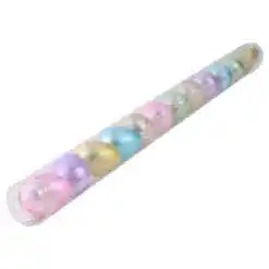 Alternative view of Set 12 oua din plastic 3x4 cm, sidefate pastel