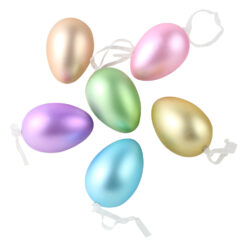 Set 6 oua din plastic 4x6 cm, colorate pastel