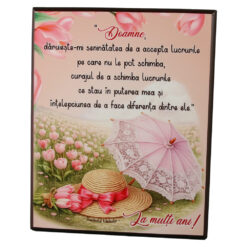 Placheta decorativa MDF "Doamne, daruieste-mi seninatatea..." 20 x 25 cm