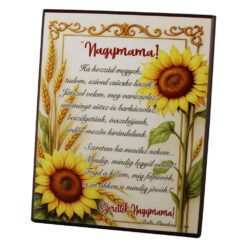 Placheta decorativa MDF "Nagymama! Ha hozzad megyek..." 20 x 25 cm