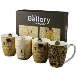 Alternative view of Set 4 cani din portelan 360 ml, "Art Gallery" de Gustav Klimt