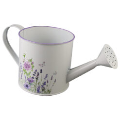 Alternative view of Ghiveci tip Stropitoare din metal 12 x 11 cm, Flori mov & Fluturi