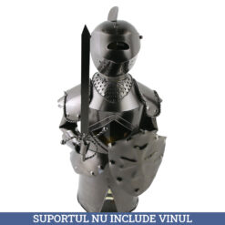 Alternative view of Suport sticla de vin, din metal - Cavaler Cruciat 16x32 cm