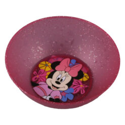 Farfurie adanca din plastic, Minnie Joy cu sclipici,  13 x 4 cm