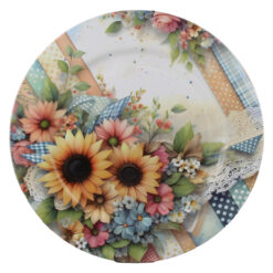 Tava servire din plastic 33 cm, floarea soarelui