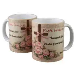 Alternative view of Cana ceramica "Paste Fericit, Indrazneste, fiule! Pacatele iti sunt iertate!", 330 ml