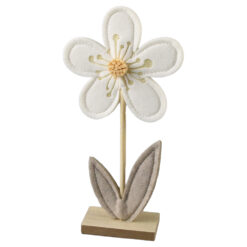 Floare din pasla si lemn, 10 x 20 cm