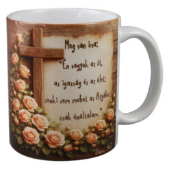 Cana ceramica de Paste "Meg van irva: En vagyok az ut...", 330 ml