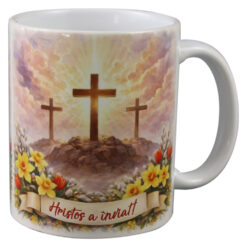 Cana ceramica de Paste "Hristos a inviat! 330 ml, Golgota