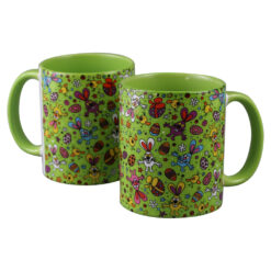 Alternative view of Cana ceramica de Paste, 330 ml, cu iepurasi colorati