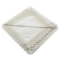 Fata de masa artizanat din bumbac 100x100 CM Crem