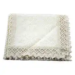 Fata de masa traditionala din bumbac 75x45 CM Crem