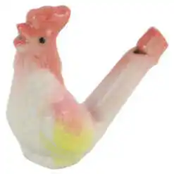 Fluier Pasare din ceramica cu apa 6 cm, colorat