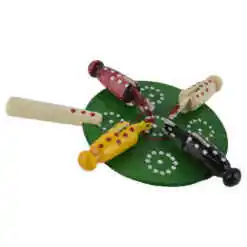 Jucarie din lemn, Gaini la ciugulit, 17 cm