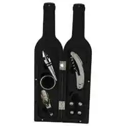 Set 5 accesorii de vin in cutie cu forma de sticla 32 CM