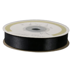 Rola panglica satin Negru 15 mm x 25 m Art Deco