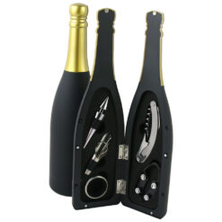 Set 5 accesorii de vin, Sticla sampanie 8x32 CM