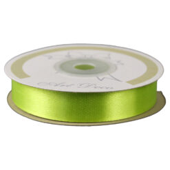 Rola panglica satin Verde lime 15 mm x 25 m Art Deco