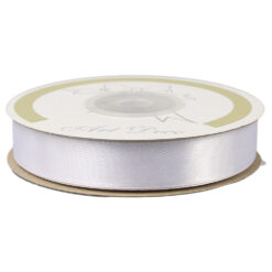 Rola panglica satin Alb 15 mm x 25 m, Art Deco