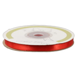 Rola panglica satin Rosu 6 mm x 25 m, Art Deco