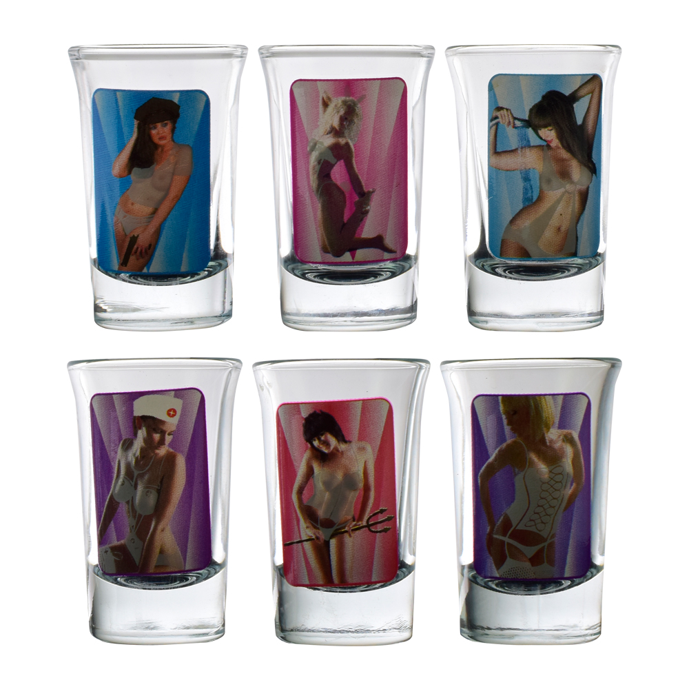 Set 6 pahare shot termosensibile, Strip Club Women
