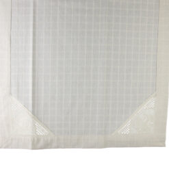 Fata de masa tip runner din bumbac 50 x 180 CM, cu dantela trandafir