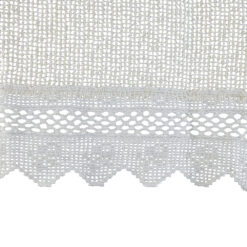 Perdea rustica din bumbac 140 x 180 cm, cu dantela florala