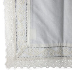 Fata de masa din bumbac 120x140 CM, cu broderie, Ecru
